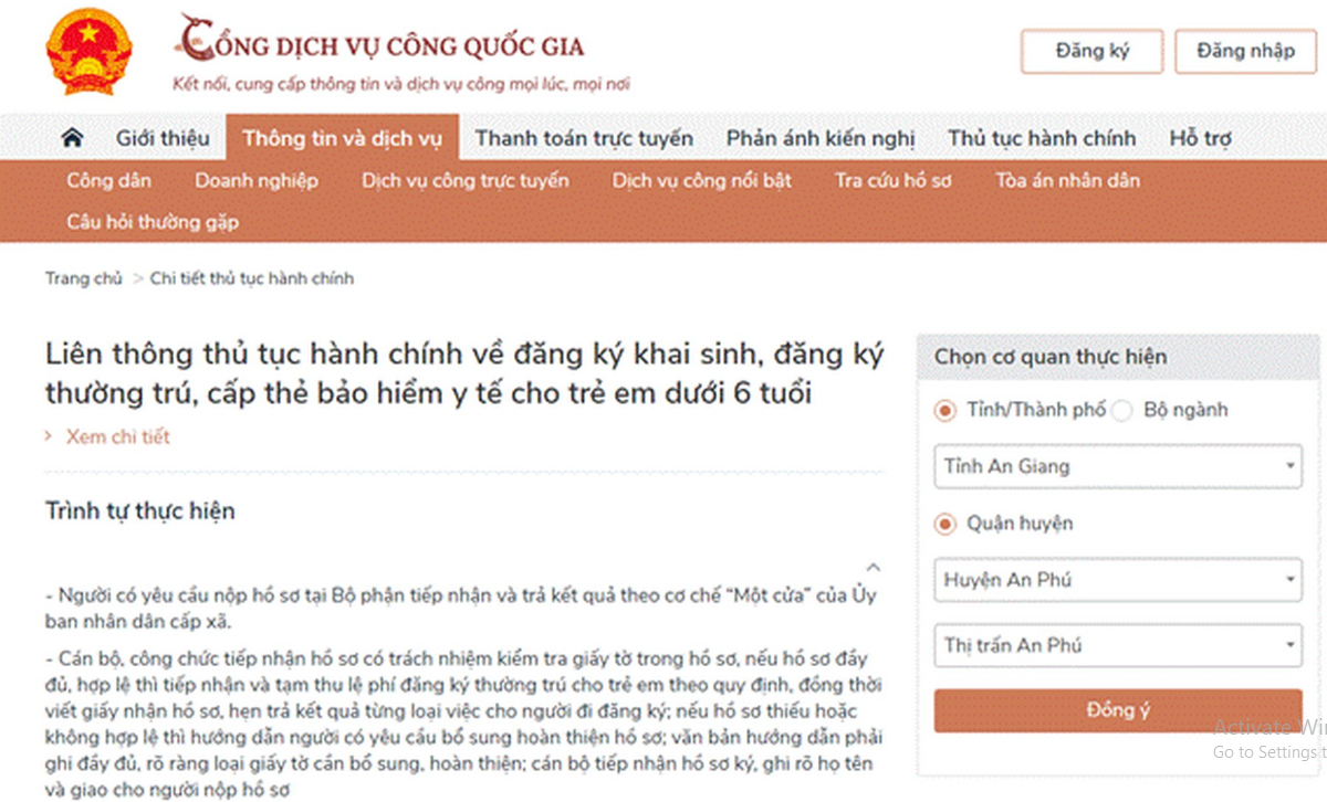 An Giang tuyên truyền, hướng dẫn và niêm yết công khai 02 nhóm thủ tục hành chính liên thông