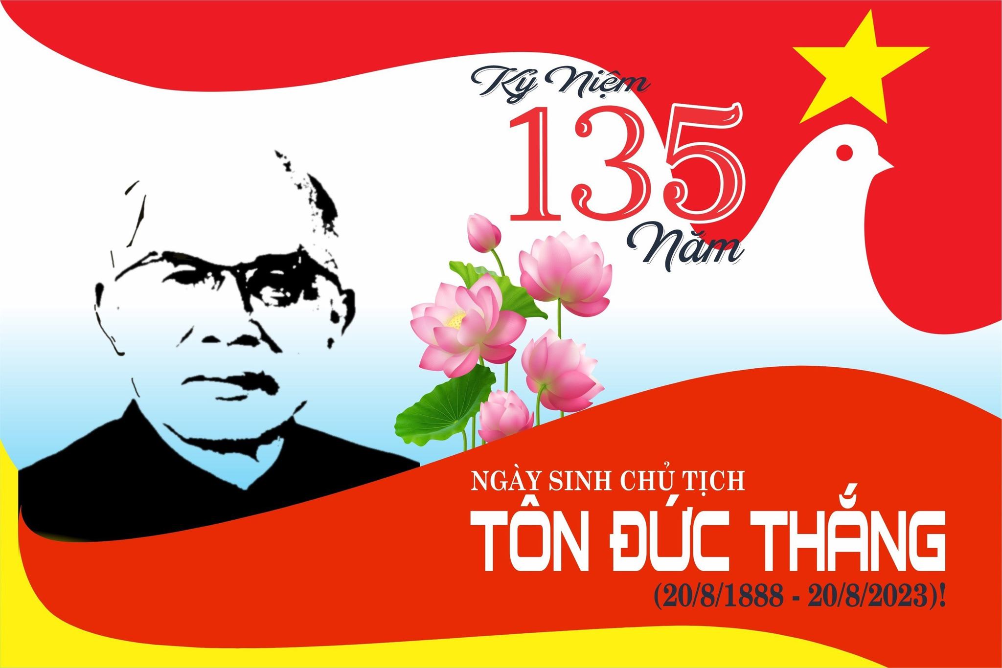 CHÀO MỪNG KỶ NIỆM 135 NĂM NGÀY SINH CHỦ TỊCH TÔN ĐỨC THẮNG (20/8/1888 - 20/8/2023)