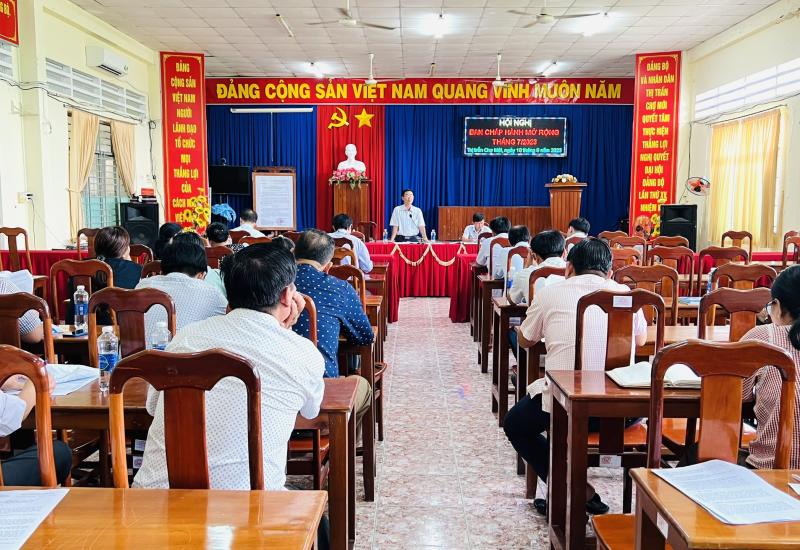 ĐẢNG ỦY THỊ TRẤN CHỢ MỚI TỔ CHỨC HỘI NGHỊ BAN CHẤP HÀNH MỞ RỘNG THÁNG 7/2023